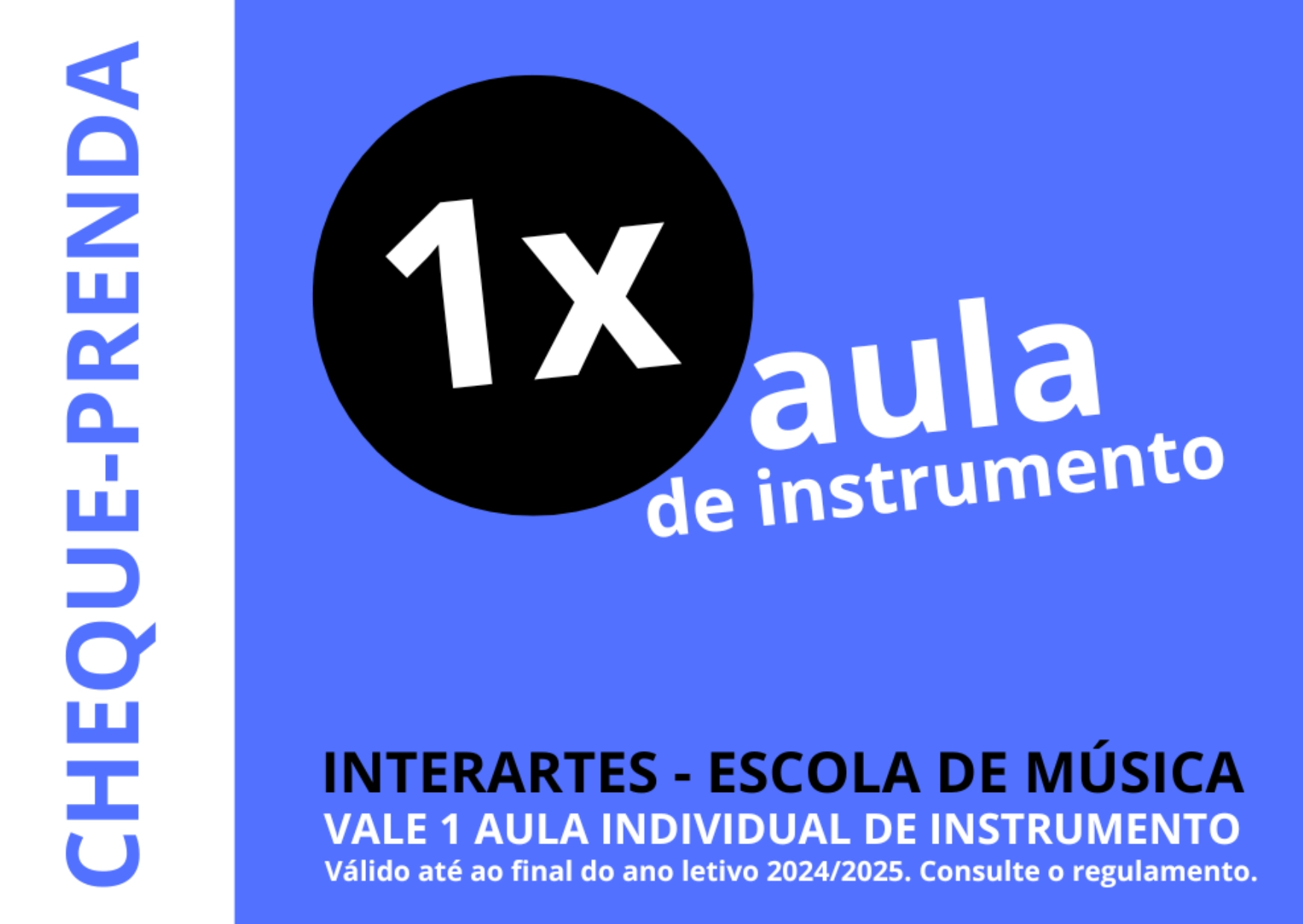 Voucher para uma aula de instrumento