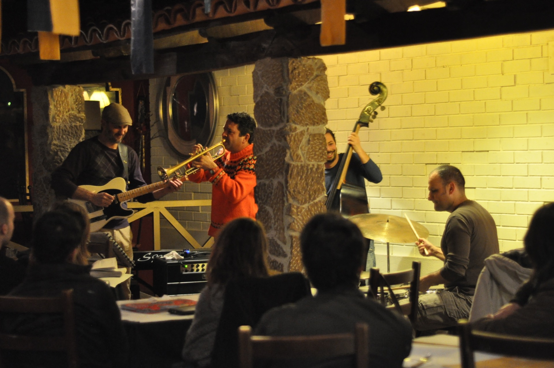Jam Session Interartes @ Don Formaggio, 2012. Tiago Oliveira, Jean-Marc Charmier, Cicero Lee, Bruno Pedroso