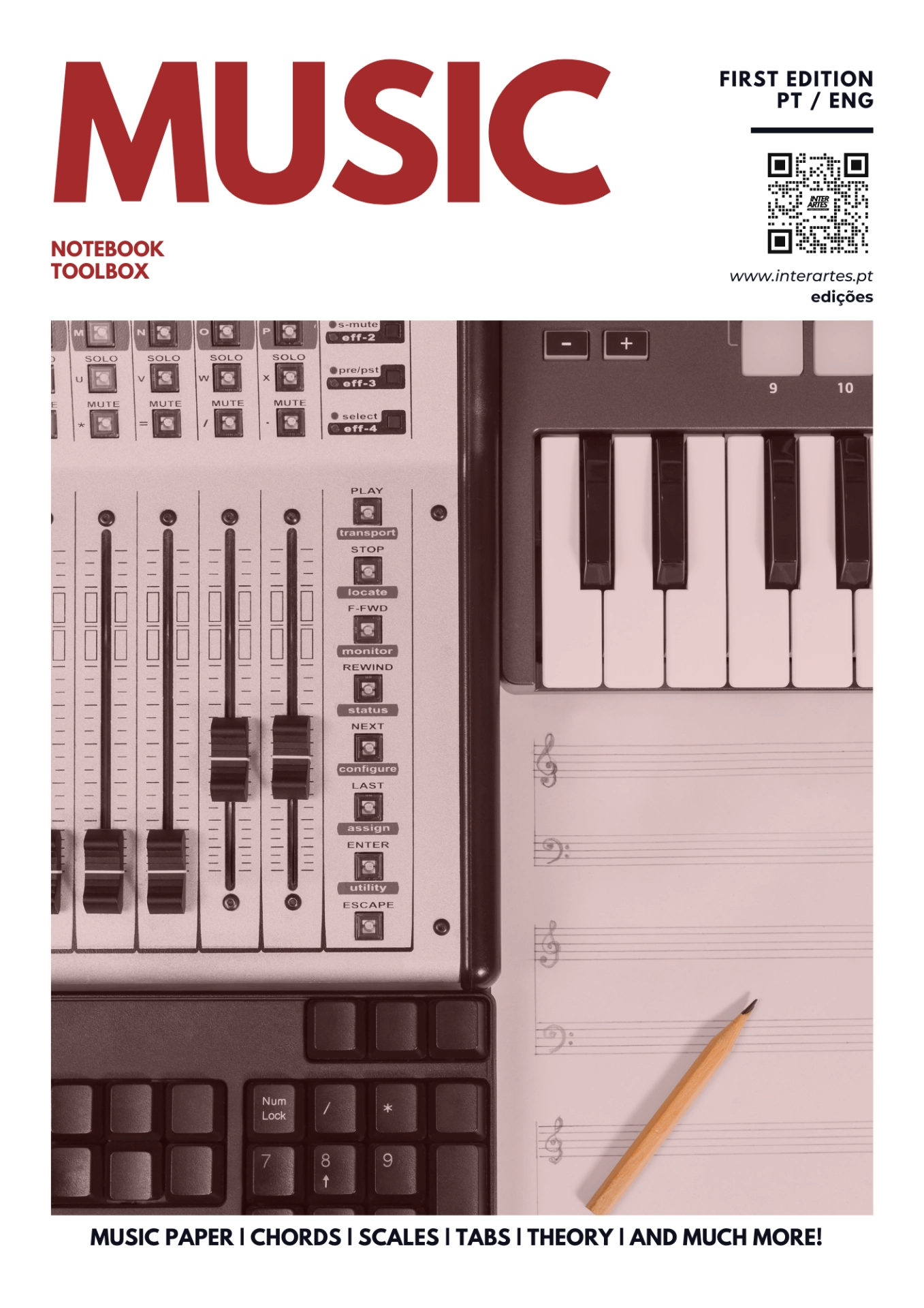 Caderno de música multi-instrumentos