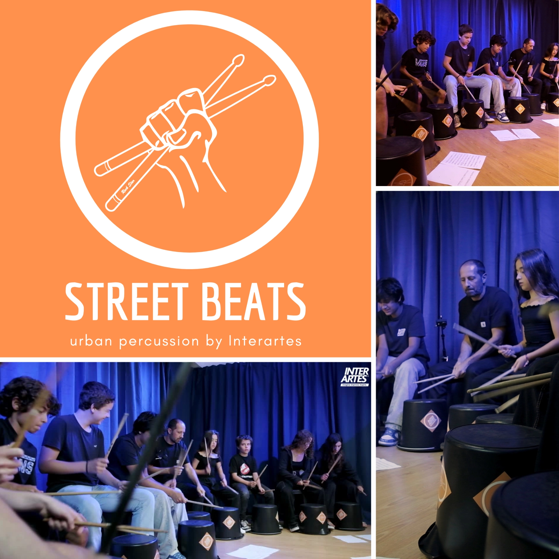 Sessão de percussão Street Beats